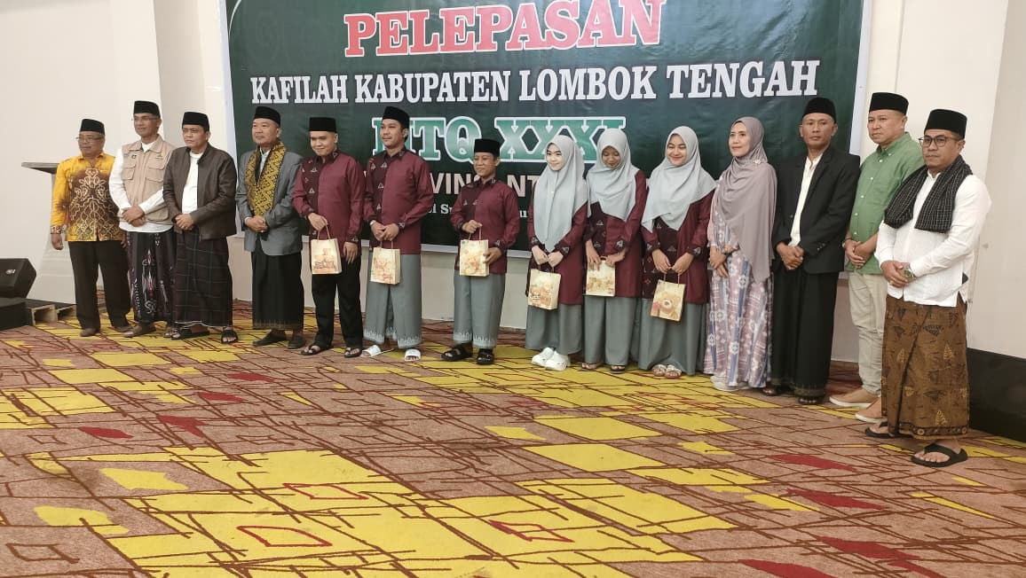 Lombok Tengah Siap Pertahankan Juara Umum, Bupati Lepas 56 Peserta Kafilah MTQ XXXI NTB 2026
