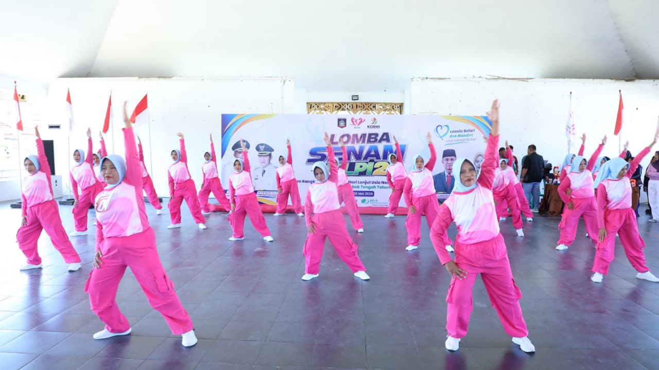 Meriahkan HLUN ke-30, KLPI Lombok Tengah Gelar Lomba Senam