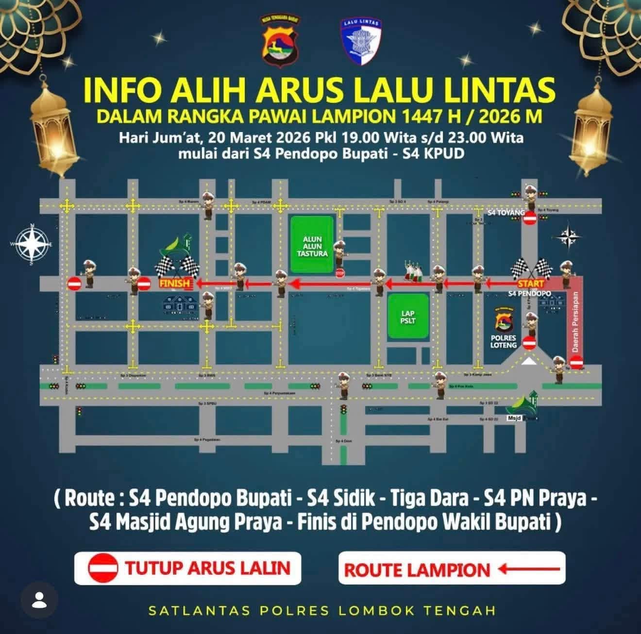 PRANDAP BUNUT BAOK PERTAHANKAN JUARA PAWAI TAKBIRAN DAN LAMPION 1447 H
