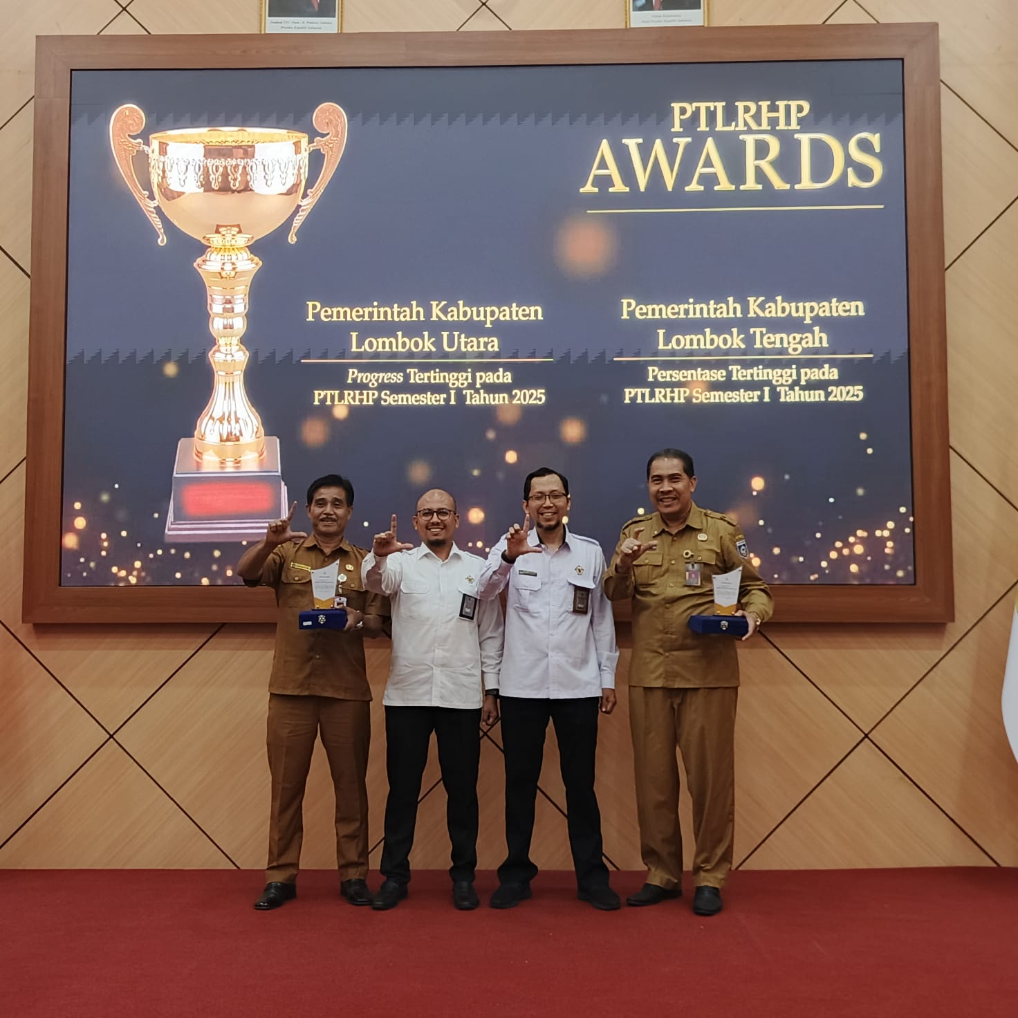 Pemkab Lombok Tengah Raih Penghargaan PTLRHP Tertinggi dari BPK RI NTB